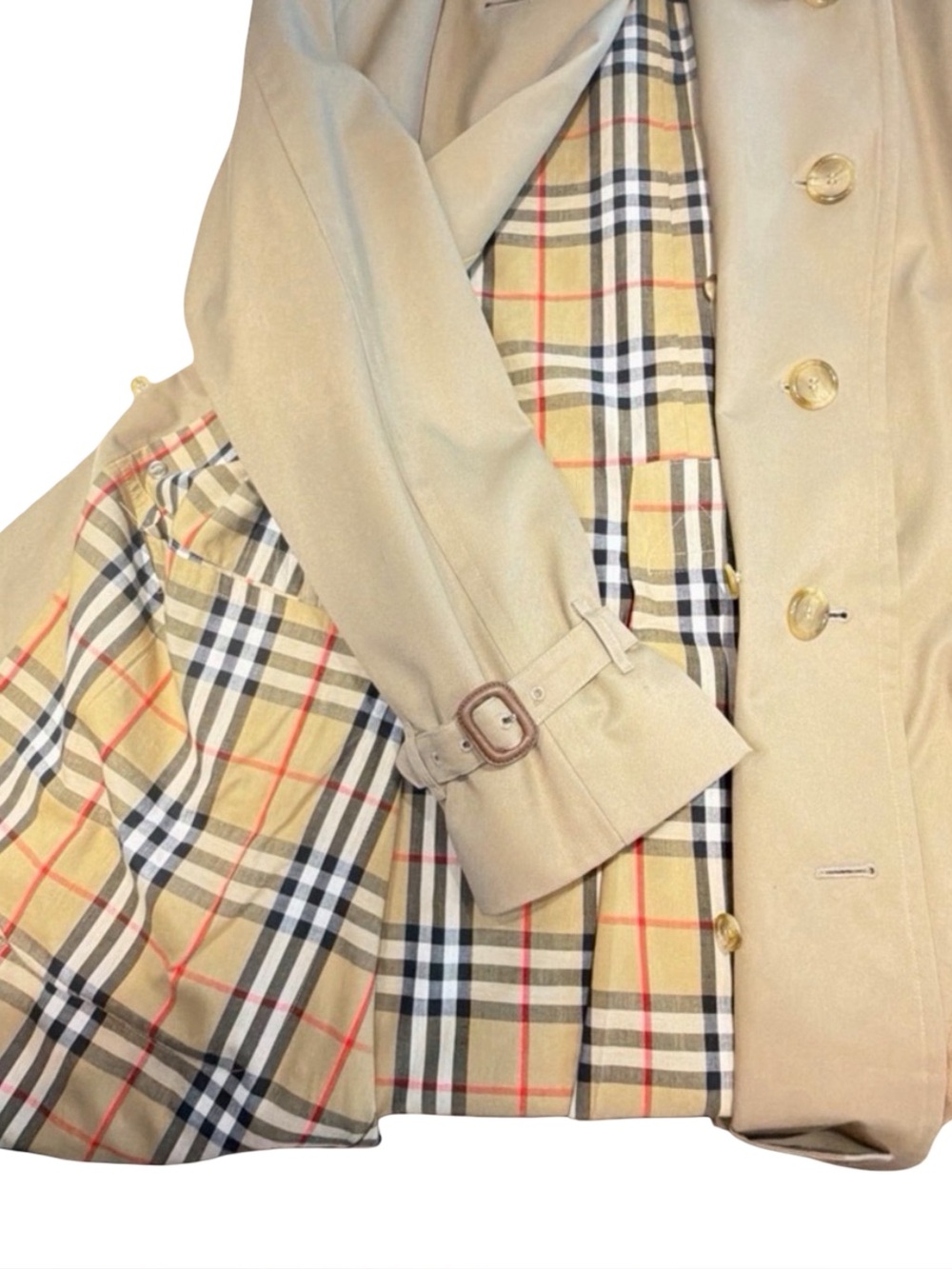 Vintage Men’s Burberry Trench Coat | Nova Check Removable Liner | Belted | 42R - Picture 11 of 15